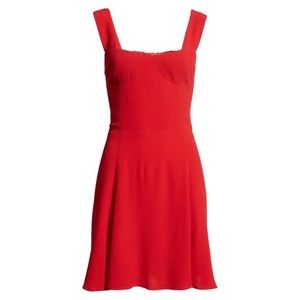 Reformation Red Sleeveless Dress